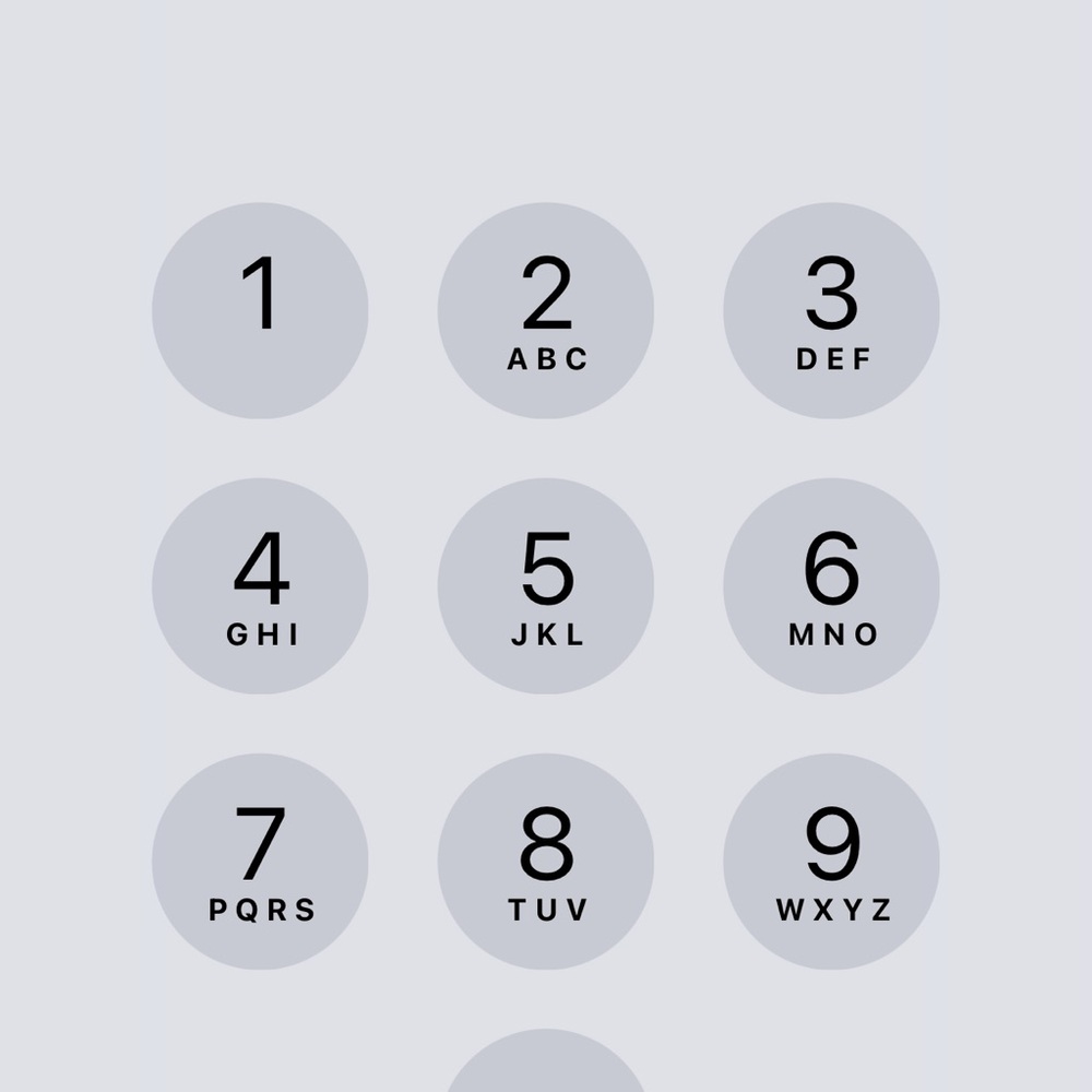 Gray Number Keypad Design